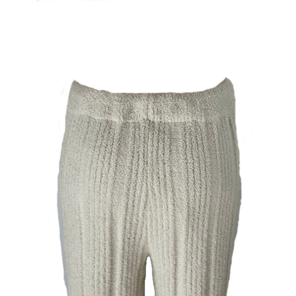 Solid Ribbed Knit Blanket Pants in Ivory - Picture 5 of 5